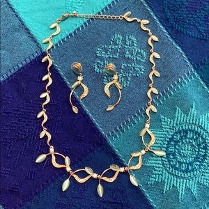 Dainty Necklace and Earring Set